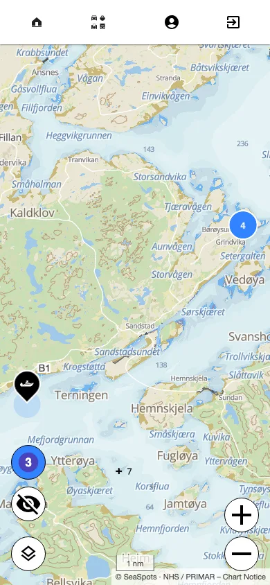 Båtsporing – oversiktskart